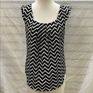 Candies Black/White Sleeveless Top